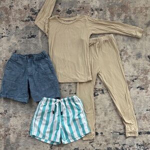 Lot of Boys Cat & Jack Shorts and No Brand Pajamas size 6-7